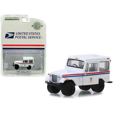 Greenlight 1971 Jeep DJ-5 United States Postal Service USPS White Hobby Exclusive 1-64 Diecast Model Car 29997